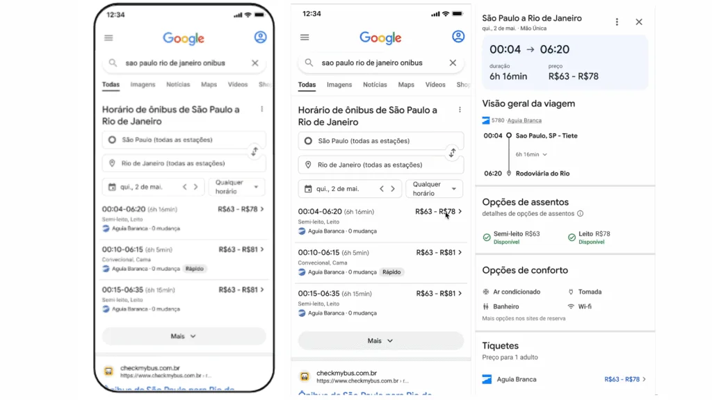 Modo ladrão nativo, pix no chrome e mais: veja anúncios do google for brasil 2025 Compra de passagens de ônibus no google direto pela busca, anunciado no google for brasi 2025