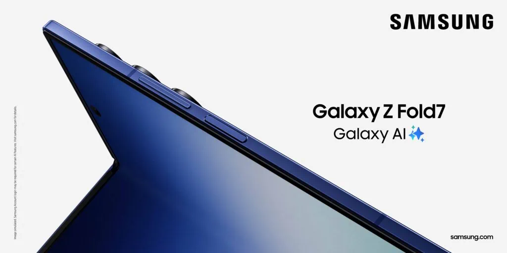 Galaxy unpacked: samsung lança galaxy z fold7, z flip7 e z flip7 fe Detalhes do galaxy z fold7