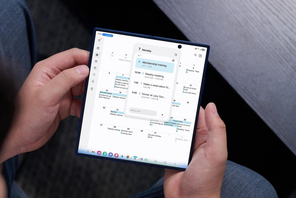 갤럭시 언팩: 삼성, 갤럭시 Z 폴드7, Z 플립7, Z 플립7 FE 출시 갤럭시 Z 폴드7 내부 화면