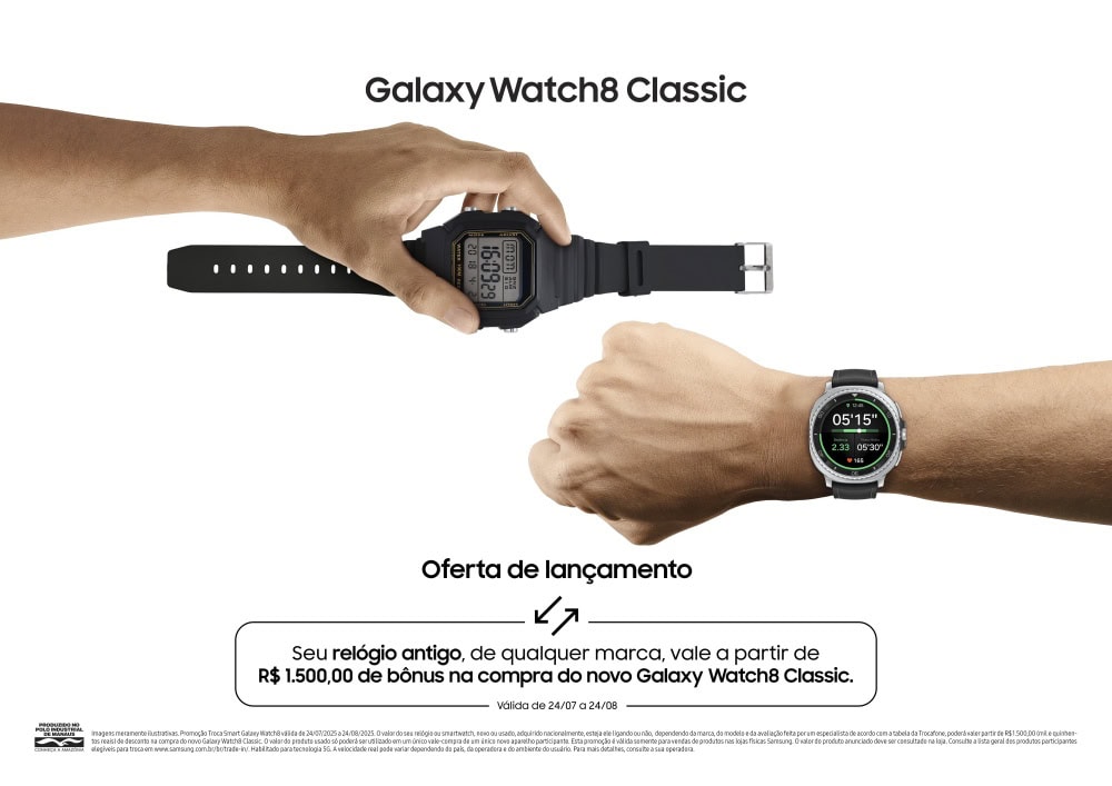 Galaxy Z Fold7, Flip7, Flip7 Fe, dan Watch 8 Hadir di Brasil Pertukaran pintar Samsung untuk Galaxy Watch8 baru