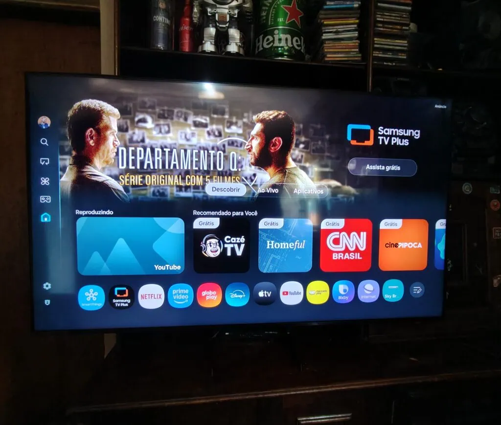 Review: smart tv samsung qled 4k q7f é boa opção para toda a família Tizen os em smart tv samsung