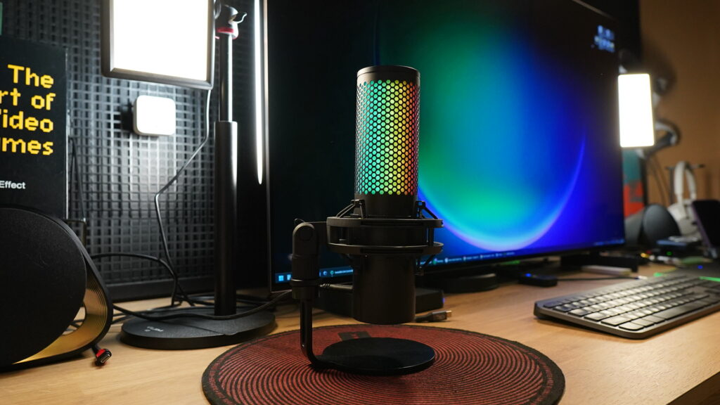 Review: HyperX Quadcast 2 S Brings High-Quality Audio and Revamped RGB Visuals The Quadcast 2 S features a cushioned stand and customizable RGB / image: showmetech