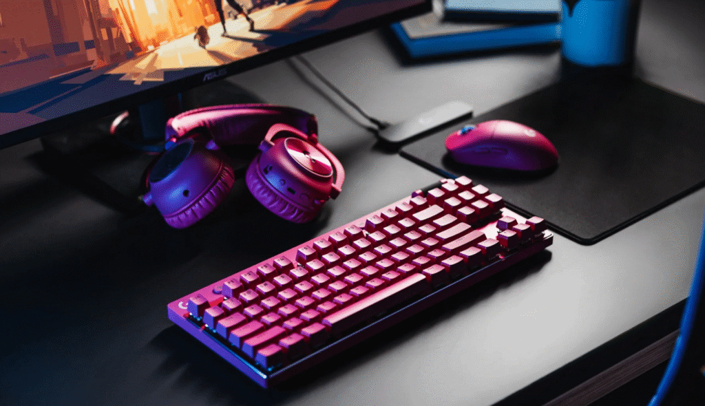 Prime Day 2025: Lihat produk game terbaik dengan diskon hingga 64% Gambar keyboard gaming nirkabel logitech g pro x pink magenta / sumber: logitech
