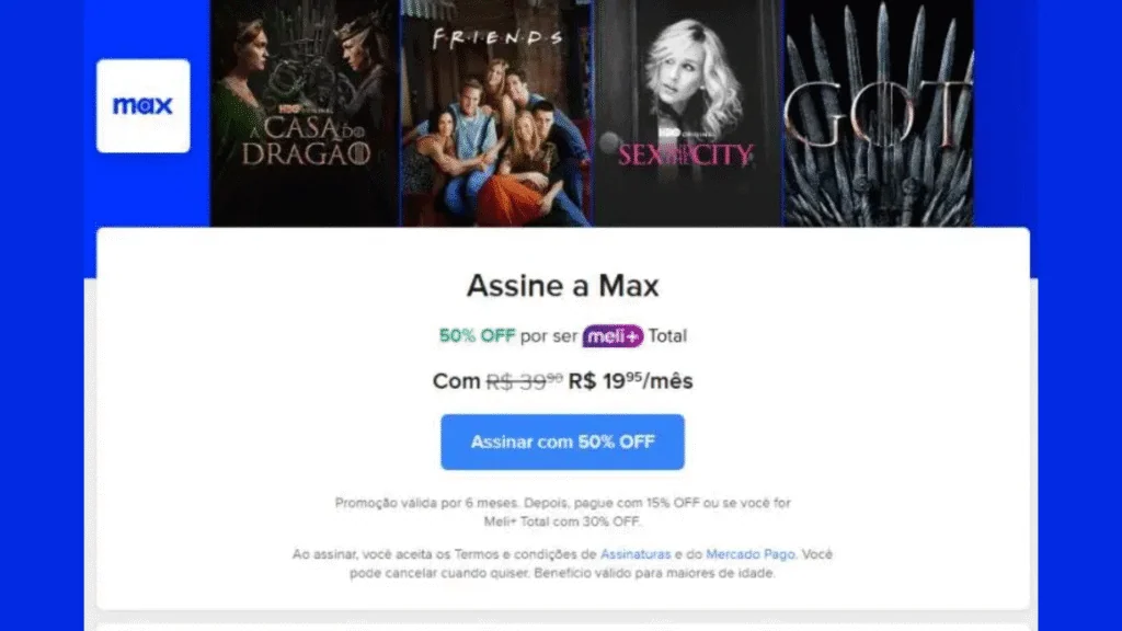 Dica: como pagar menos no streaming Desconto no hbo max no mercado livre para pagar menos no streaming