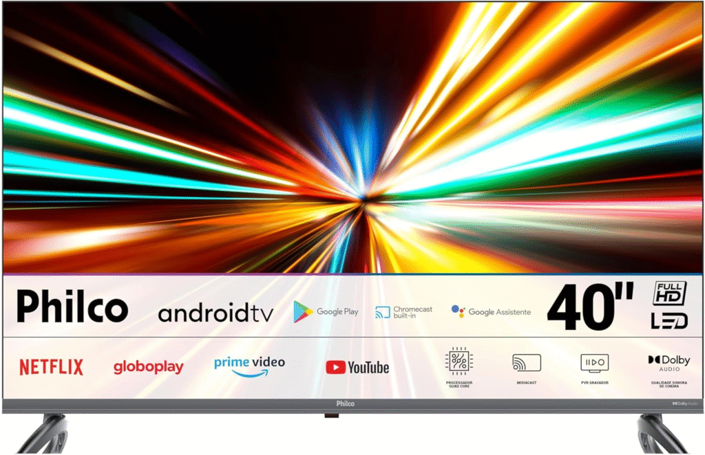 Prime Day 2025 : les meilleurs téléviseurs intelligents à prix réduit Téléviseur intelligent Philco 40 pouces LED Full HD Android 11 HDR10 P40SAA