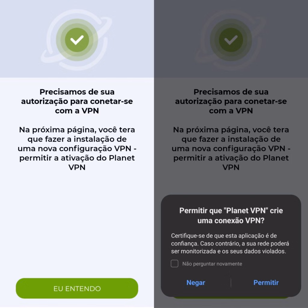 Passo 5: conecte-se e dê sua permissão