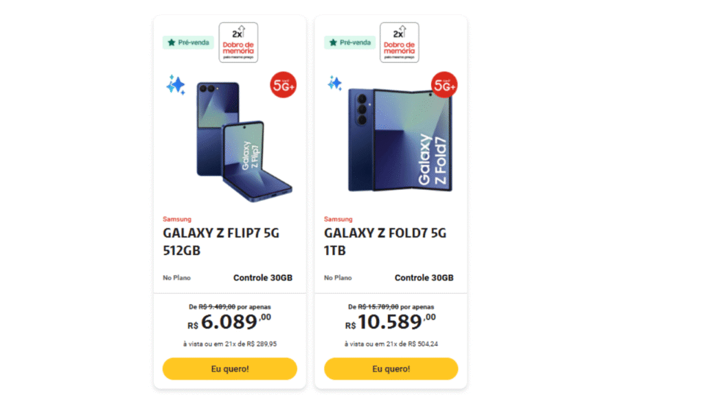 Galaxy Z Fold7, Flip7, Flip7 Fe, dan Watch 8 Hadir di Brasil Harga Galaxy Z Fold7 di Brasil oleh Claro