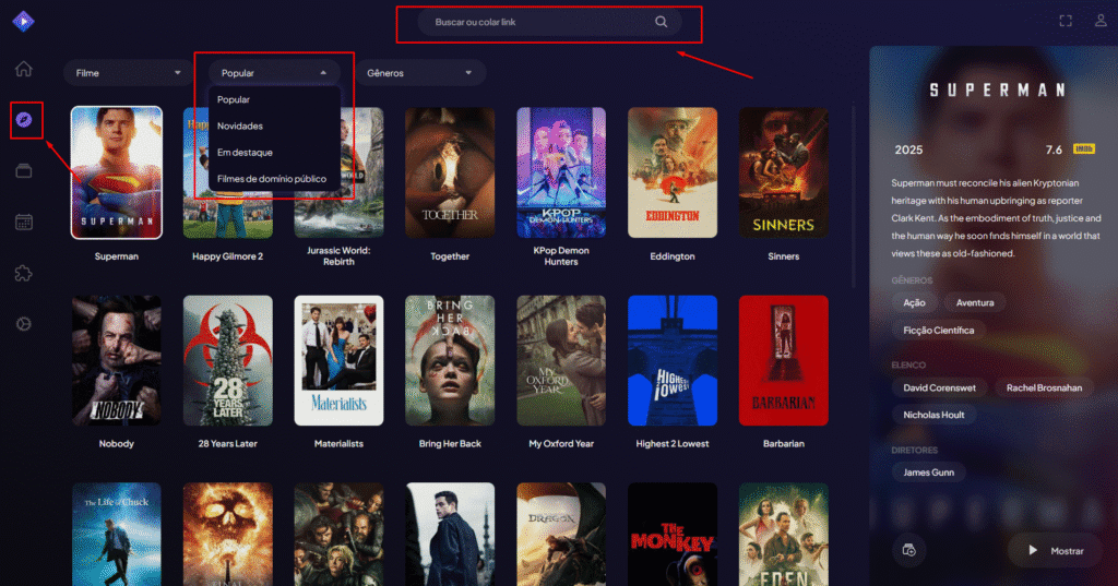 Como baixar filmes e séries de graça com o stremio Busque pelo título desejado / imagem: showmetech