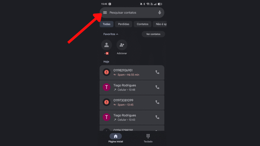 Como criar card de contato no android Aplicativo telefone no processo de como criar card de contato no android