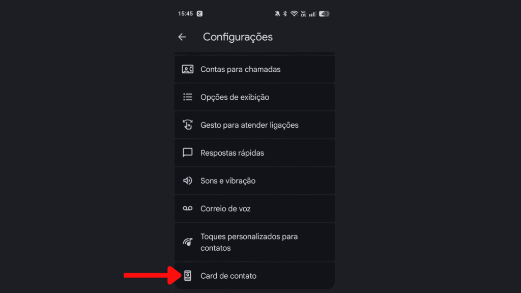 Como criar card de contato no android Tela para criar card de contato