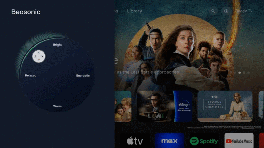 Lihat keunggulan TCL Premium 4K QD-Mini LED C8K Smart TV Beosonic dari tcl