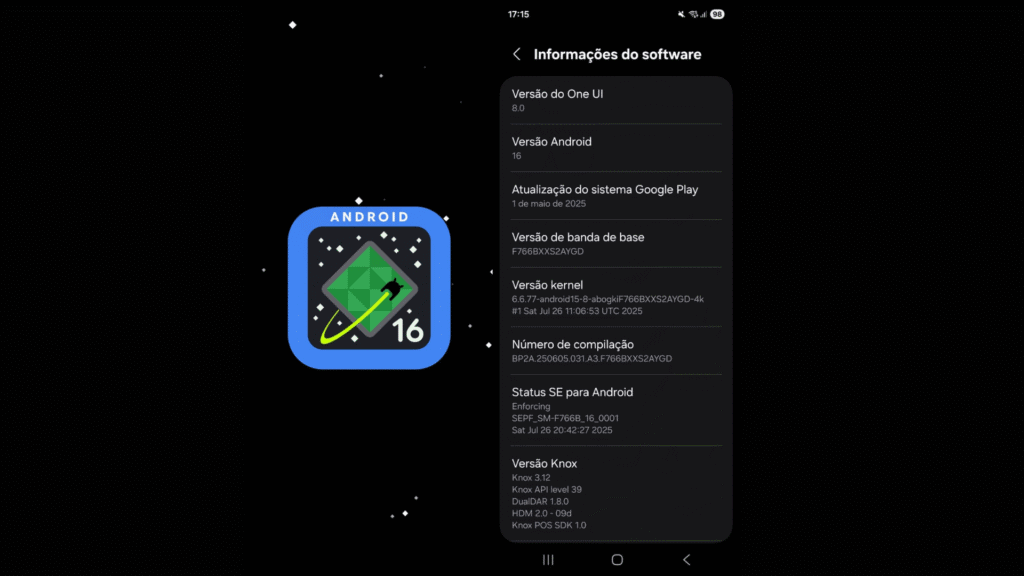 Review: galaxy z flip7 tem telas maiores, mais bateria e muita ia Dados de sistema operacional do galaxy z flip7
