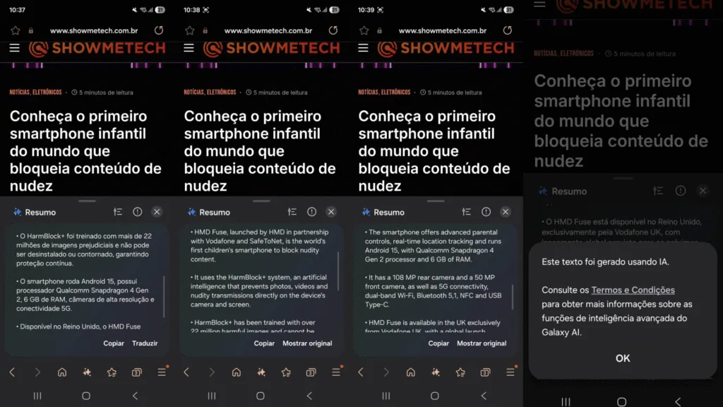 Review: galaxy z flip7 tem telas maiores, mais bateria e muita ia Assistente de navegação do samsung internet