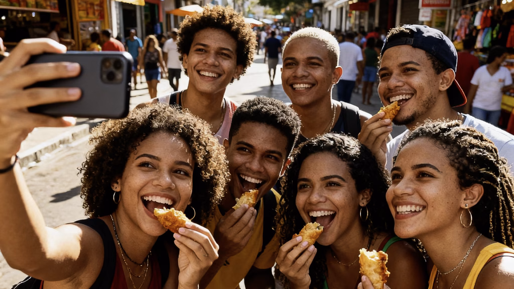 Planejar uma viagem: como esta experiência pode ajudar a transformar nossas vidas Amigos desfrutando uma viagem e registrando recordações pelo celular