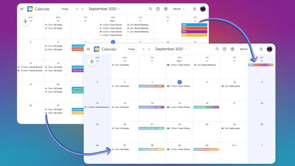 Top 25 melhores extensões do google chrome Screenshot da extensão mesclar calendários