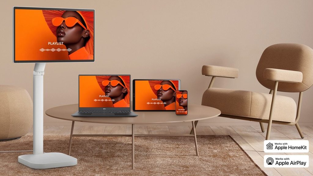 Moda tecnologia dispositivos inteligentes com apple homekit e airplay.