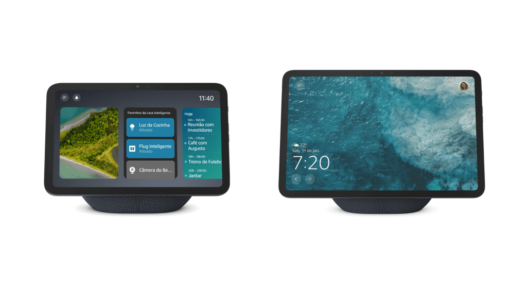 Amazon lança 4 novas caixas de som e telas echo com alexa+ Echo show 8 e echo show 11