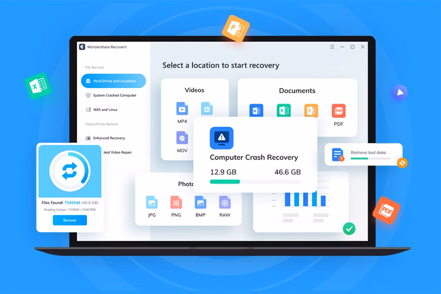 Recuperação de dados de computador com software wondershare recoverit em showmetech.