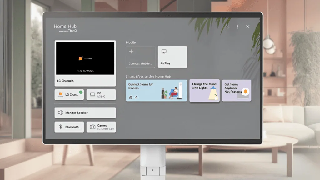 How LG ThinQ helps you have a connected home. Monitor with webos