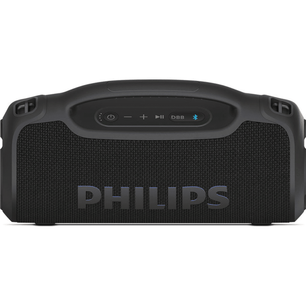 Review: The Philips Boombox Boombeat is a powerful and portable speaker. Review: The Philips Boombox Boombeat is a powerful and portable speaker. A party ally, this Bluetooth speaker features powerful audio, 15-hour battery life, water resistance, and a microphone jack. See what we think.