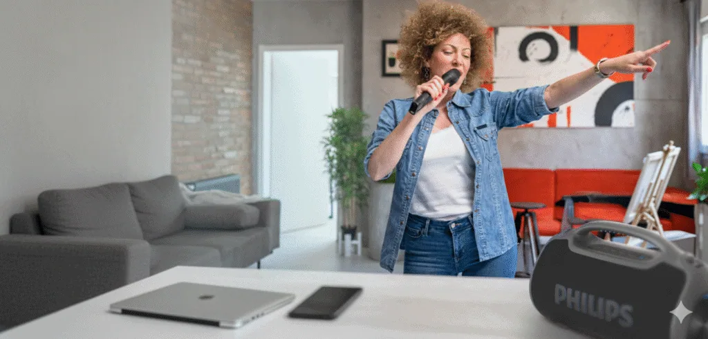 Review: philips boombox boombeat é uma caixa de som poderosa e portátil Modo karaoke da philips boombeat