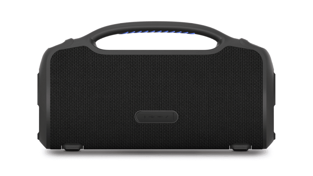 Review: The Philips Boombox Boombeat is a powerful and portable speaker. Back of philips boombeat