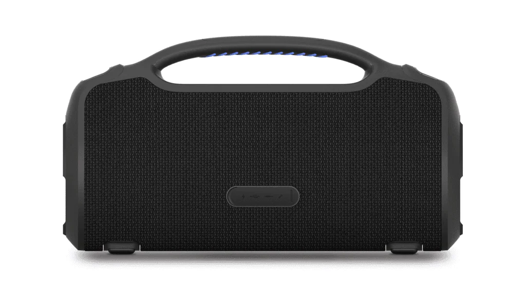 Review: philips boombox boombeat é uma caixa de som poderosa e portátil Parte traseira da philips boombeat