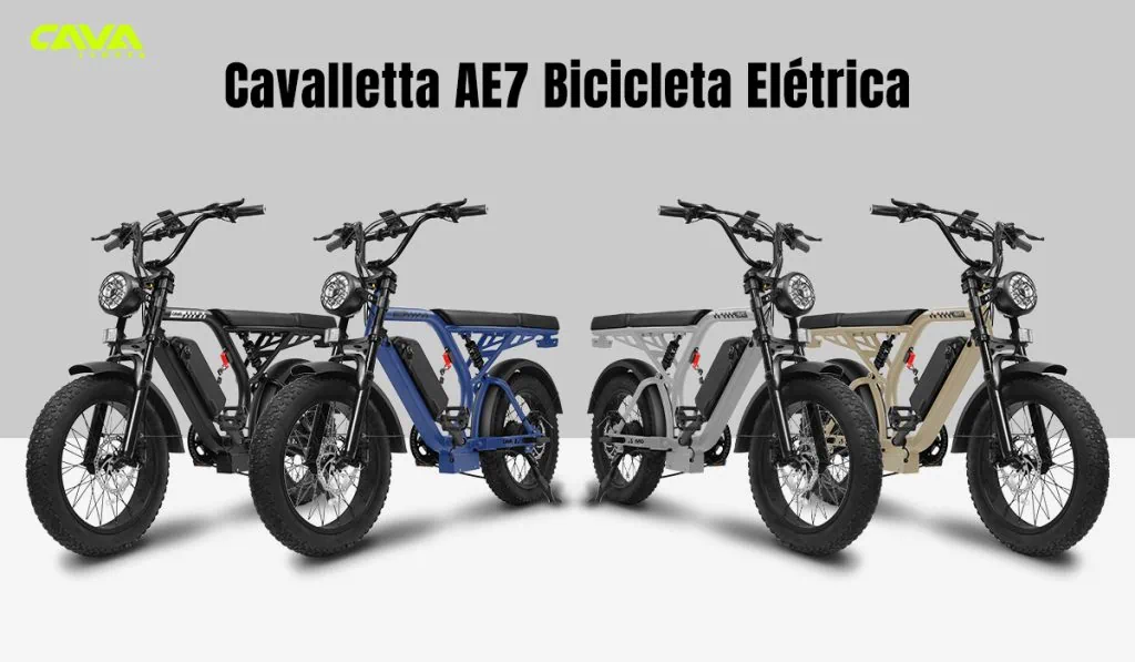 Bicicleta elétrica cavalletta ae7 une design futurista e alta performance Bicicleta elétrica cavalletta ae7 une design futurista e motor de 750w para alta performance