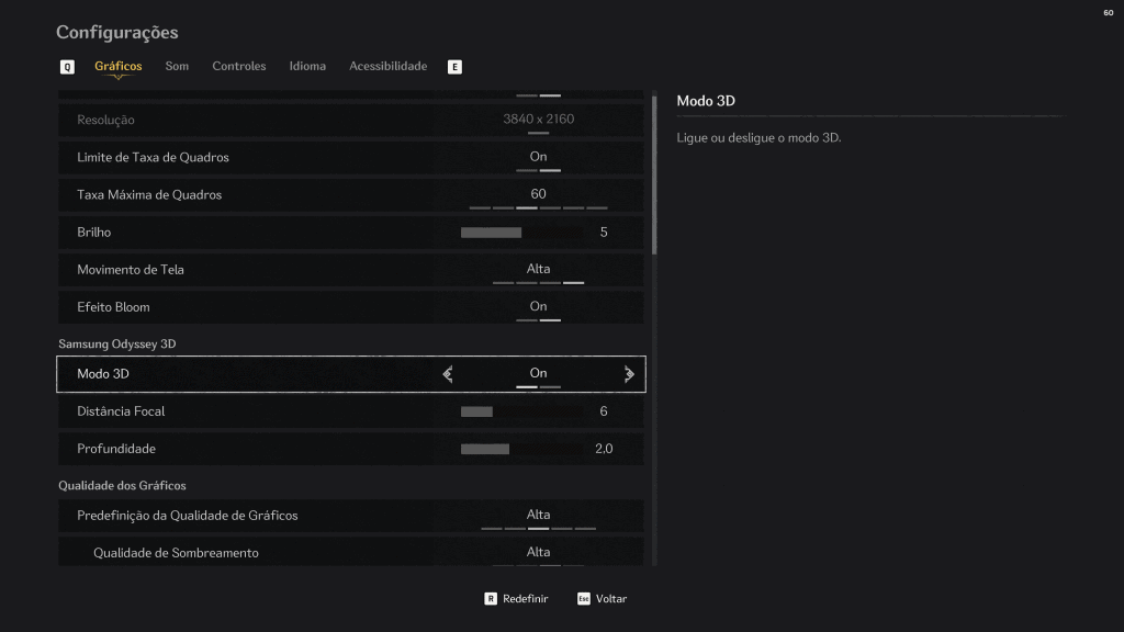 Configurações do jogo the first berserk: khazan