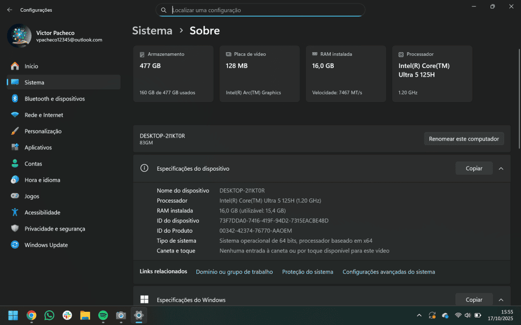 Dados do lenovo yoga slim 7x