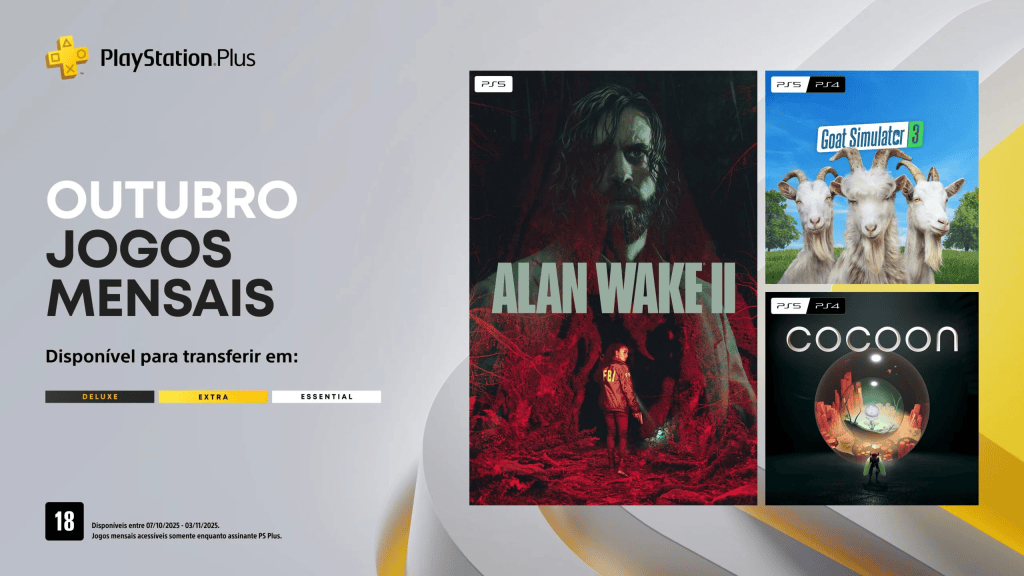 Seleção da ps plus essential de outubro