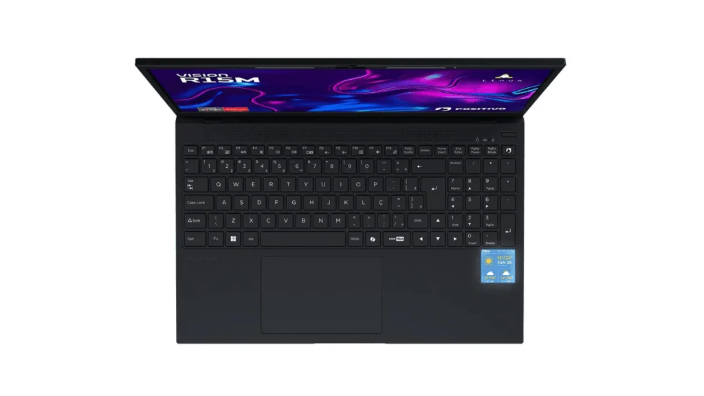 Notebooks positivo vision r15m, c15m e i15m têm tela interativa no teclado. Conheça Tela interativa dos notebook vision da positivo