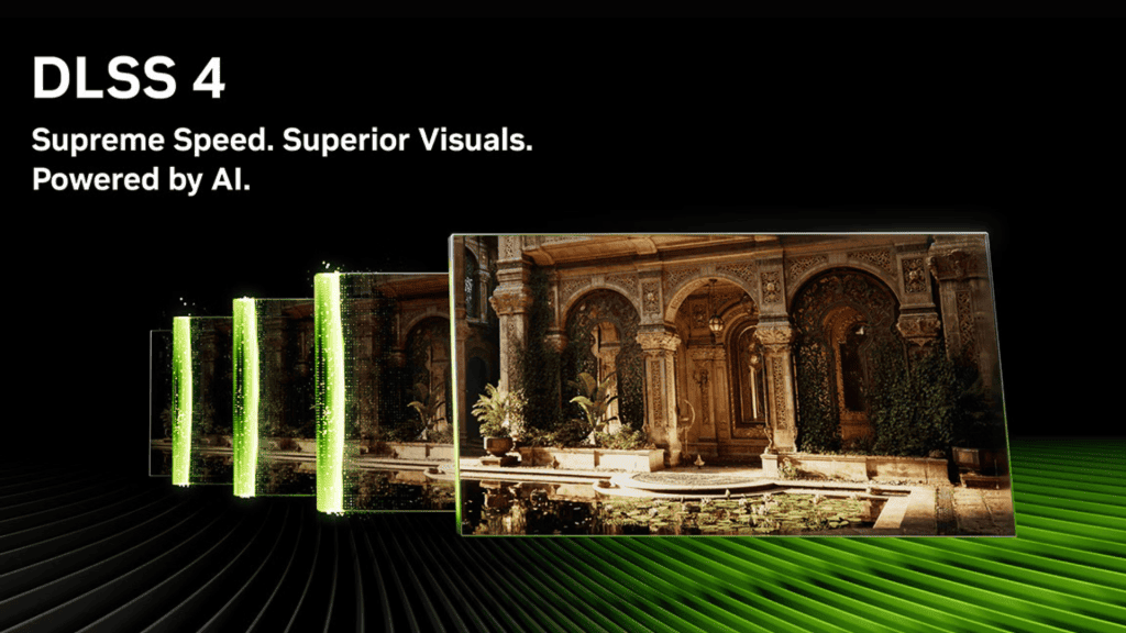 Exemplo de uso da dlss 4 da nvidia