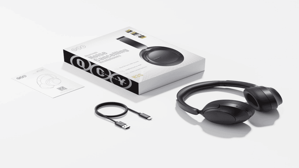 Qcy h3s: headphone oferece cancelamento de ruído e som premium com 102h de bateria Caixa do headset qcy h3s