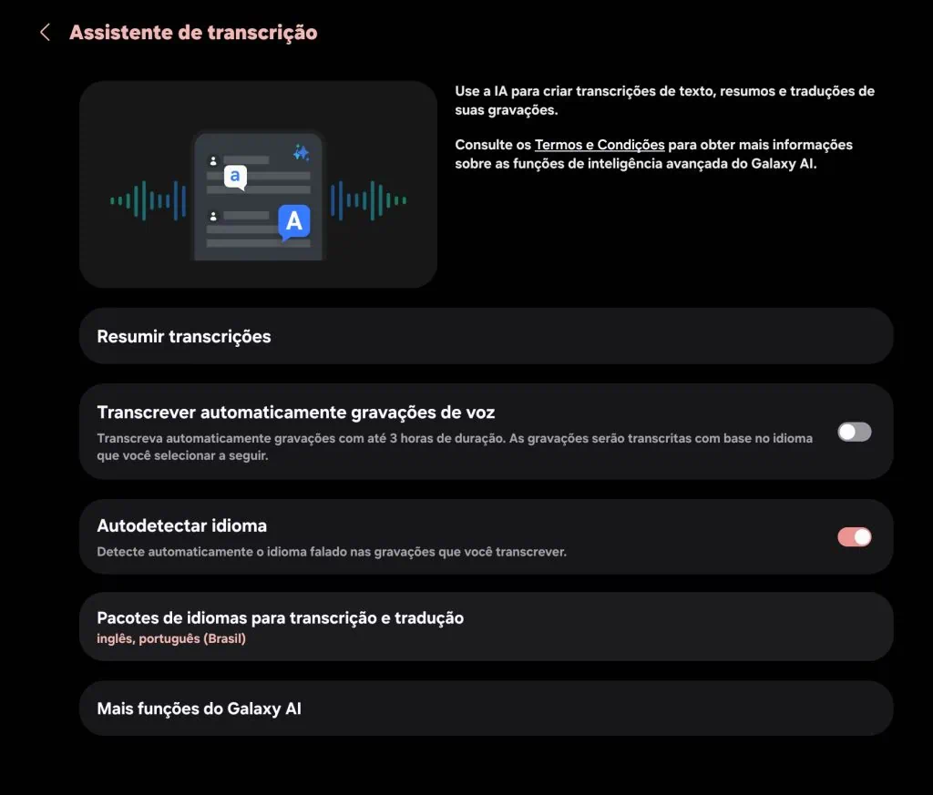 Review: galaxy tab s11 ultra pode substituir um notebook? Transcrição de áudio no galaxy ai