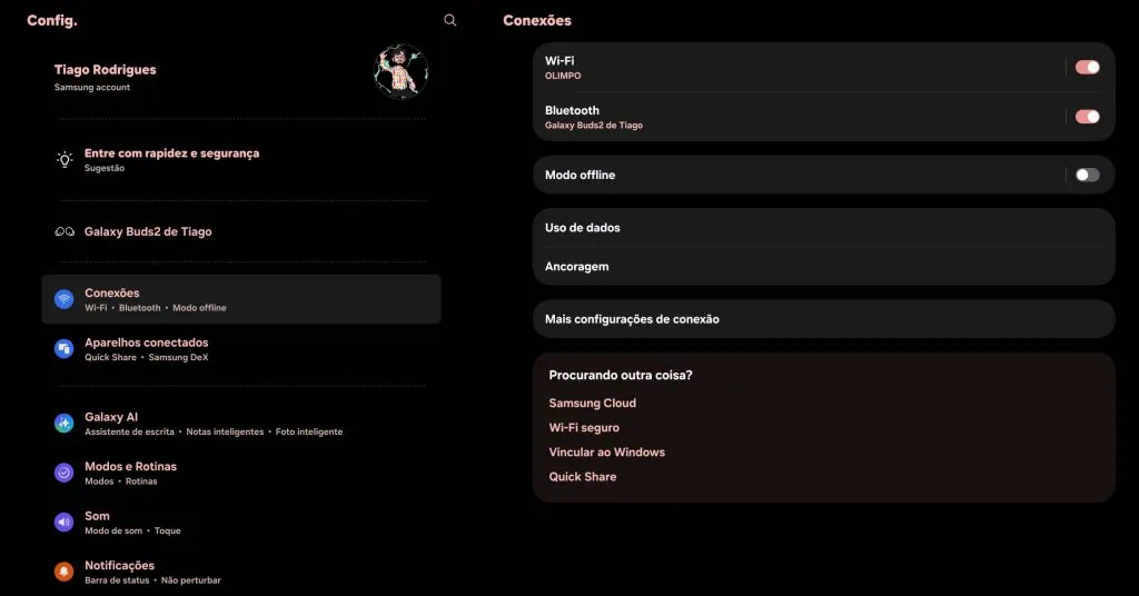 Review: galaxy tab s11 ultra pode substituir um notebook? Conexões do galaxy tab s11 ultra