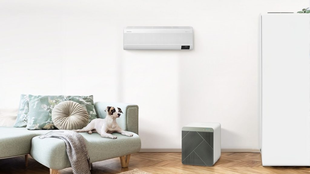 三星展示了其Windfree AI空调系列的优势。 宠物护理