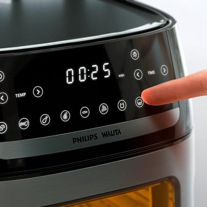 Painel digital da Fritadeira Airfryer-Forno Philips Walita Serie 5000