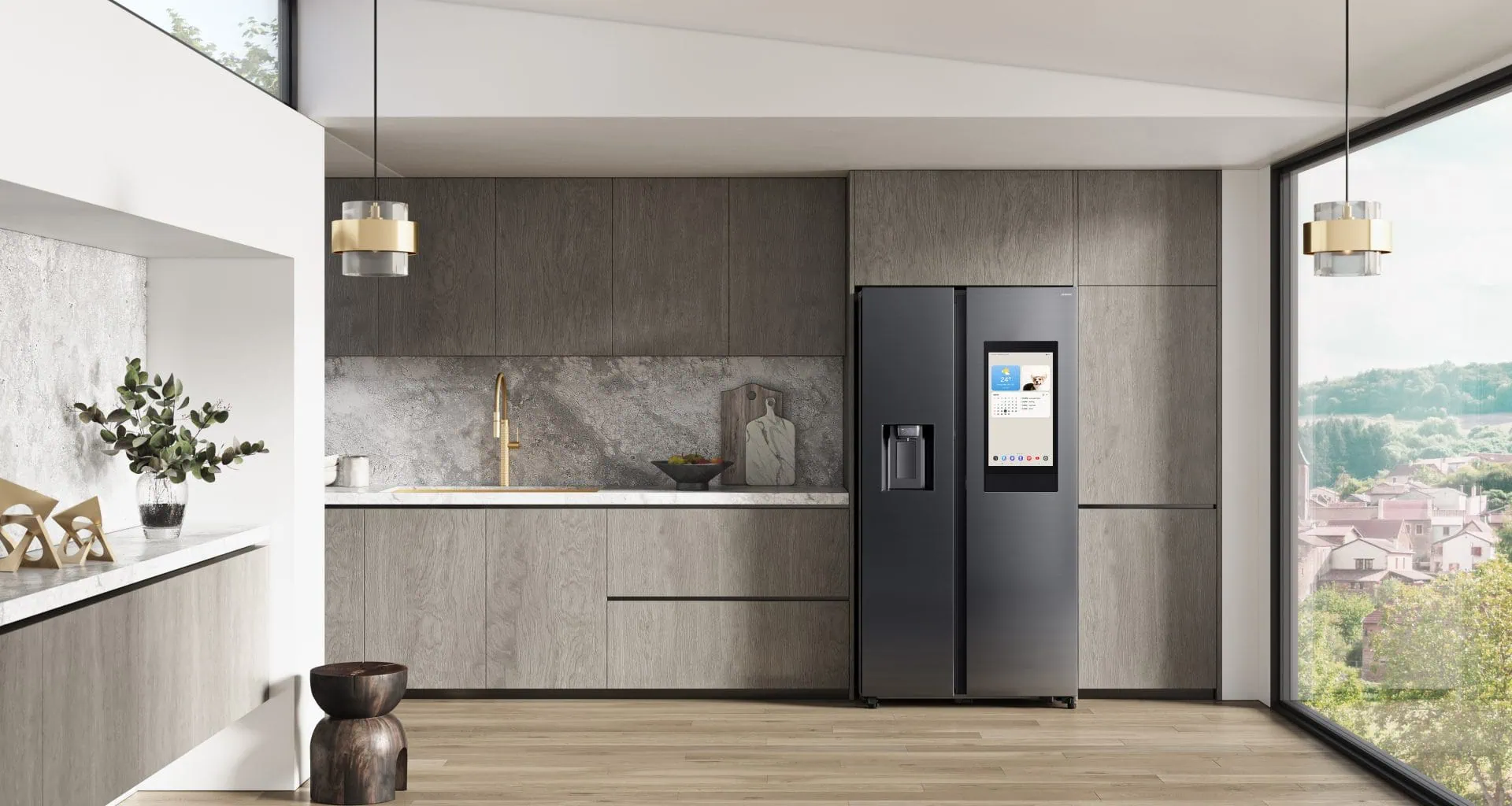 Ontdek Samsung-koelkasten met schermen en verbeterde AI Vision Inside-functie.