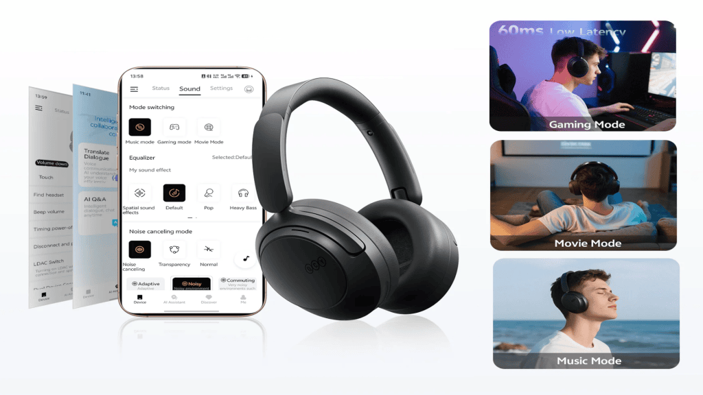 Qcy h3s: headphone oferece cancelamento de ruído e som premium com 102h de bateria Qcy