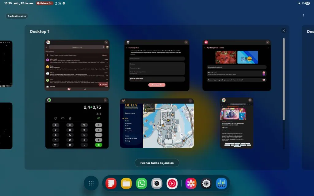 Review: galaxy tab s11 ultra pode substituir um notebook? Apps recentes do galaxy tab s11 ultra
