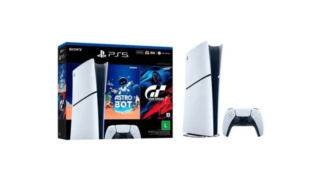 Nintendo switch oled, ps5 em promoção e mais; veja consoles com desconto Bundle ps5 em promoção + 2 jogos