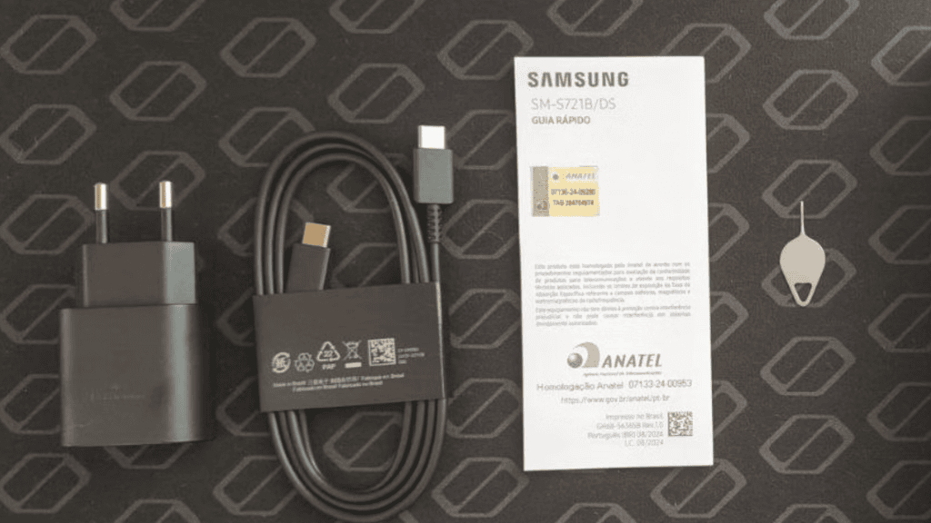 Review: galaxy s25 fe supera expectativas com ótima câmeras e bateria Itens da caixa do galaxy s25 fe