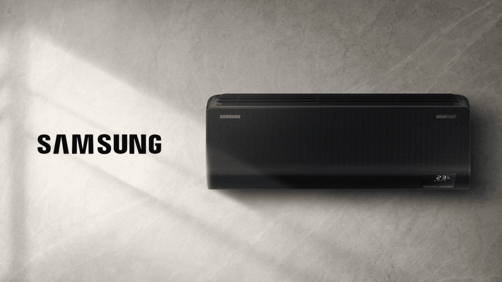 三星展示了其Windfree AI空调系列的优势。 Windfree 冷热黑色版