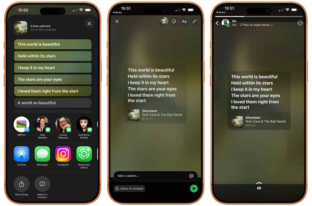 Apple music ganha diversas melhorias. Veja o que muda Letras do apple music compartilhadas no status do whatsapp