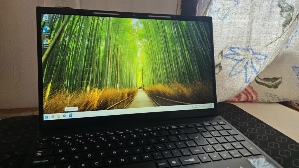 Review: De Positivo Vision R15M notebook biedt goede hardware voor een redelijke prijs. Positief zicht R15M notebookscherm