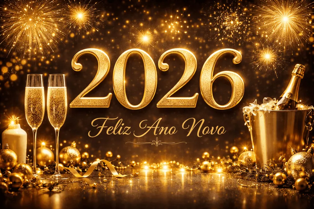 Como criar cartão de natal, ano novo e datas especiais com ai Cartão de ano novo gerado por ia
