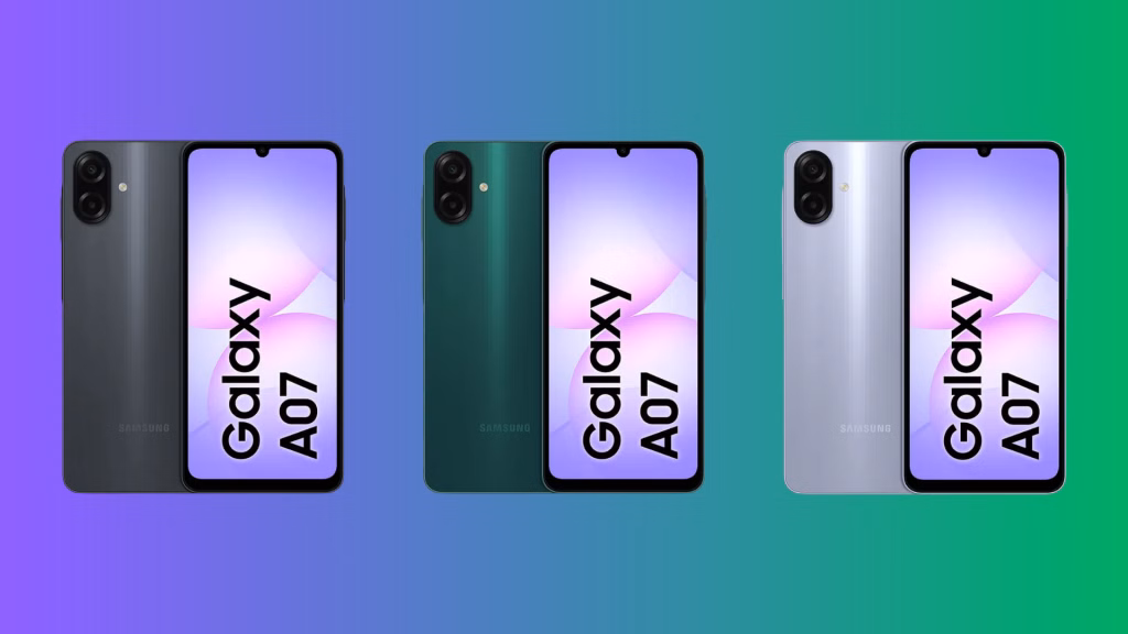 Galaxy a07 e suas cores