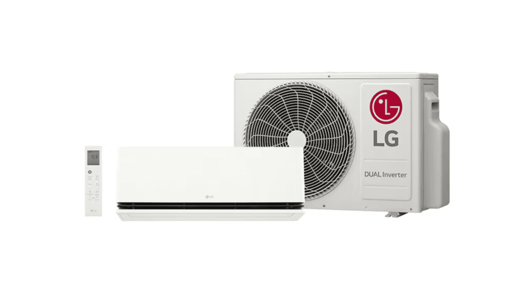 Ar-condicionado lg dual inverter ai air faz ajustes automáticos de temperatura pra você Ar-condicionado lg dual inverter ai air faz ajustes automáticos de temperatura pra você. Modelo de 12. 000 btu tem opção quente/frio, motor mais econômico e pode ser comandado por app, alexa e google assistente. Saiba mais: