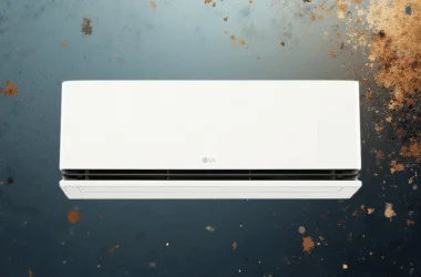 Ar-condicionado lg branco, sistema de climatização eficiente, tecnologia avançada, energia econômica, design moderno.